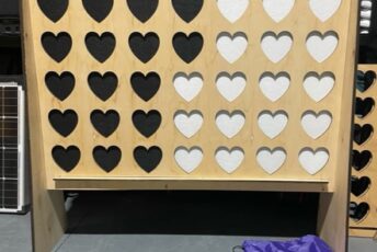 Budget Outdoor Party Hire Monster Connect 4 Hearts Edition