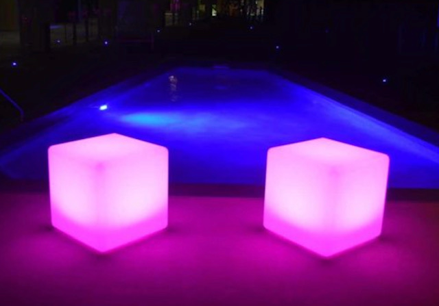 Budget Outdoor Party Hire Illuminated Cubes
