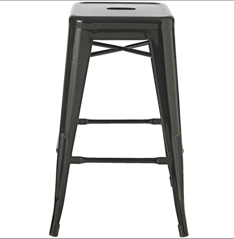 Gloss Black Metal Bar Stool Budget Outdoor Party Hire