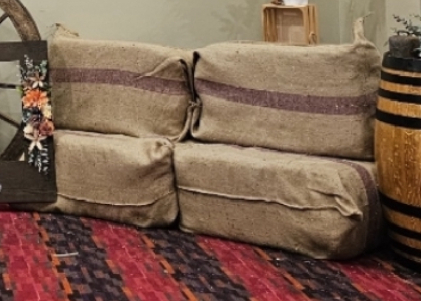 Hay Bales in Hessian Bag