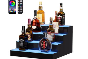 Illuminated 4 tier liquor Bottle Display