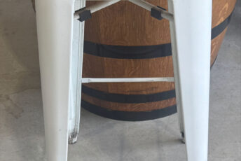 White timber top 75cm bar stool