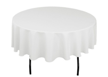 White round table cloth (260cm)