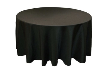 Black Round Table Cloth (260cm)