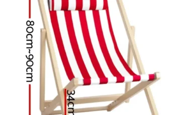 Deck Chair Red and White